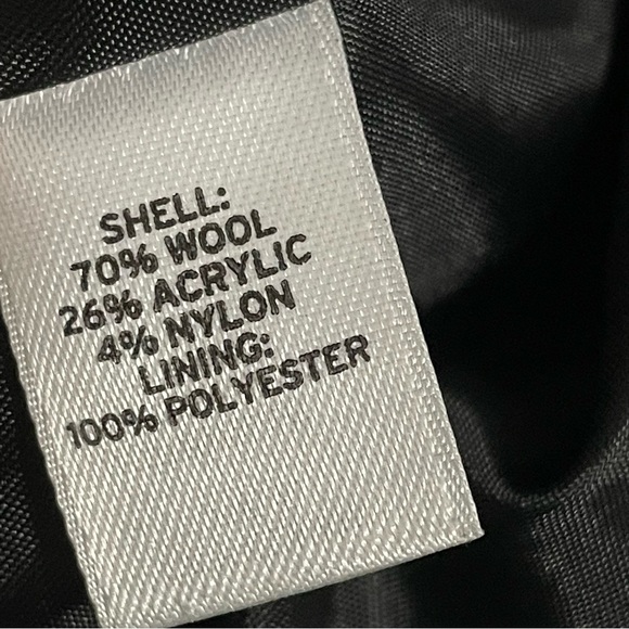 Hinge Cropped Wool Blazer Tweed Jacket Charcoal Gray Knit Woven Womrns Medium M - Picture 11 of 12